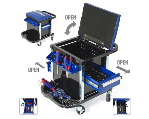 Набор инструментов с сиденьем, 136 предметов Workpro WP209036