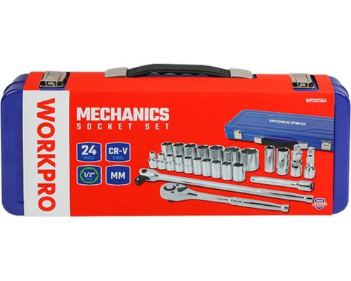 Набор головок WORKPRO  24 пр, 1/2, 8-32 мм WP202564