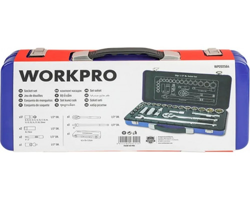 Набор головок WORKPRO  24 пр, 1/2, 8-32 мм WP202564