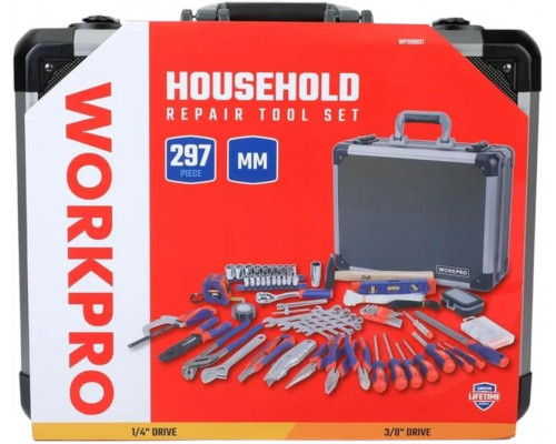 Набор инструментов WORKPRO в алюминевом кейсе 297 шт WP209031