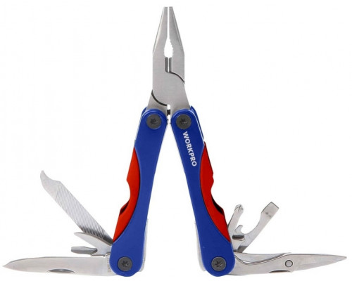 Многоцелевые плоскогубцы-мини WORKPRO 12в1, 110 мм WP382017