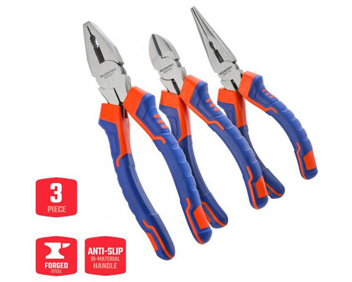 Набор губцевого инструмента WORKPRO 3 предмета WP201007