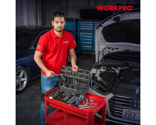 Набор инструментов WORKPRO 1/4"+3/8"+1/2" 172 шт. WP202545