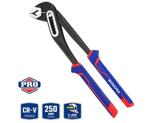 Переставные клещи WORKPRO 250 мм CR-V WP231028