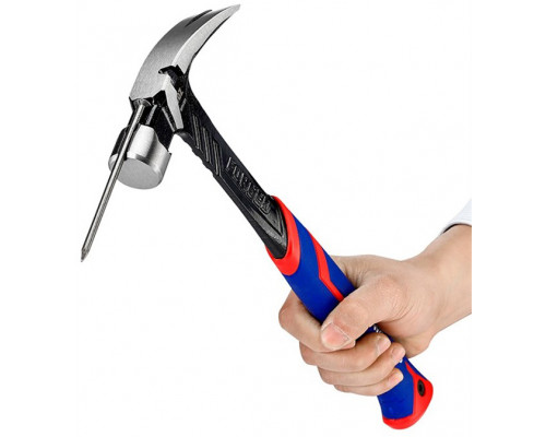 Молоток-гвоздодер WORKPRO цельнометаллический 450 г WP241013