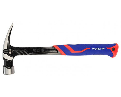 Молоток-гвоздодер WORKPRO цельнометаллический 450 г WP241013