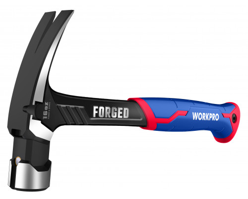 Молоток-гвоздодер WORKPRO цельнометаллический 450 г WP241013