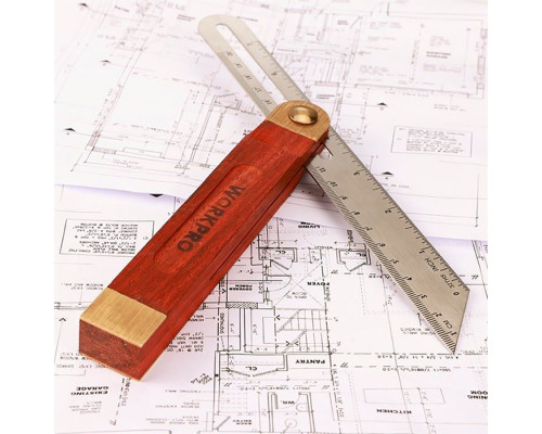 Малка угломер WORKPRO деревянная ручка, 230 мм WP264006