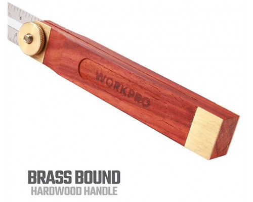 Малка угломер WORKPRO деревянная ручка, 230 мм WP264006