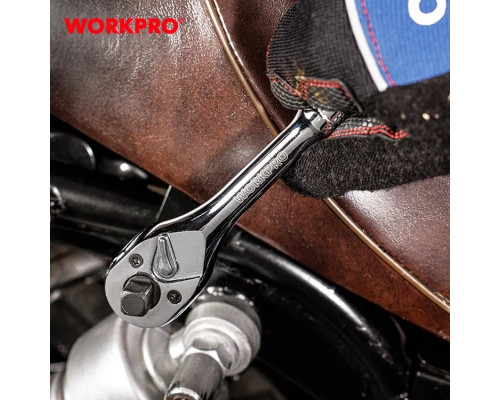 Ключ трещоточный WORKPRO 3-в-1 1/4"+3/8"+1/2" WP271014