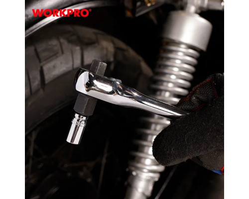 Ключ трещоточный WORKPRO 3-в-1 1/4"+3/8"+1/2" WP271014