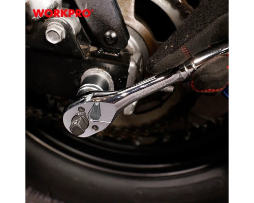 Ключ трещоточный WORKPRO 3-в-1 1/4"+3/8"+1/2" WP271014