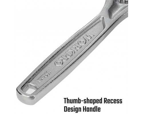 Разводной ключ сверхмощный WORKPRO 150 мм CR-V WP272006