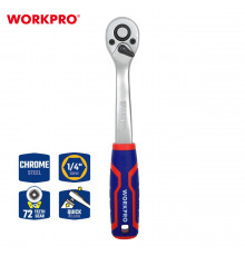 Ключ трещоточный WORKPRO 1/4", 72 зуба WP271010