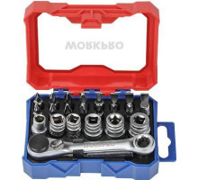 Набор mini WORKPRO трещетка 1/4 и биты, 24 шт WP200535