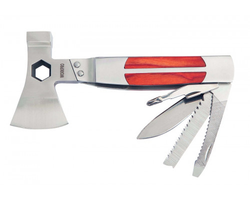 Топор-мультитул WORKPRO 12 в 1, нержавеющая сталь WP383001