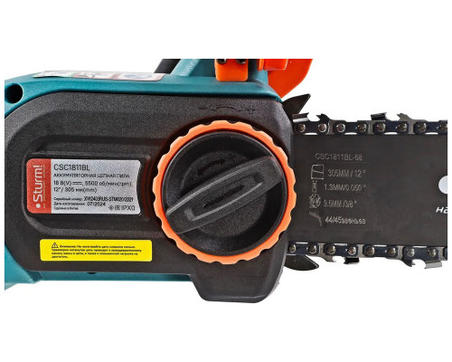 Аккумуляторная цепная пила Sturm 1BatterySystem без ЗУ и АКБ CSC1811BL