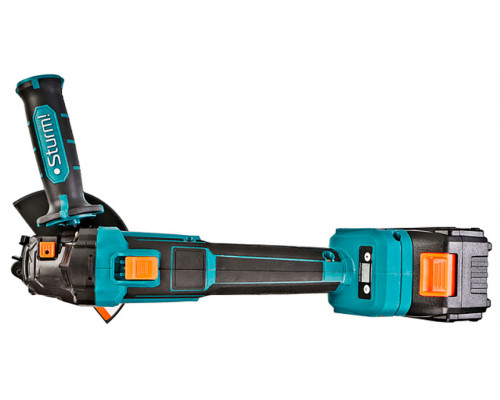 Аккумуляторная бесщеточная угловая шлифмашина Sturm, 18В, 1BatterySystem, 125мм, плавный пуск, 1x4Ач, кейс CAG18125BLE