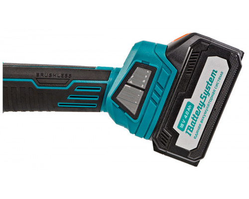 Аккумуляторная бесщеточная угловая шлифмашина Sturm, 18В, 1BatterySystem, 125мм, плавный пуск, 1x4Ач, кейс CAG18125BLE