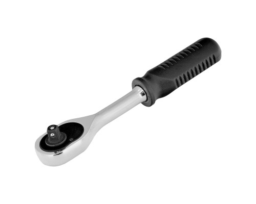 Ключ-трещотка 1/4", 45 зубьев, с быстрым сбросом, CrV, хром Сибртех 14000