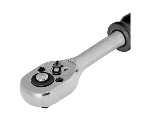 Ключ-трещотка 1/4", 45 зубьев, с быстрым сбросом, CrV, хром Сибртех 14000