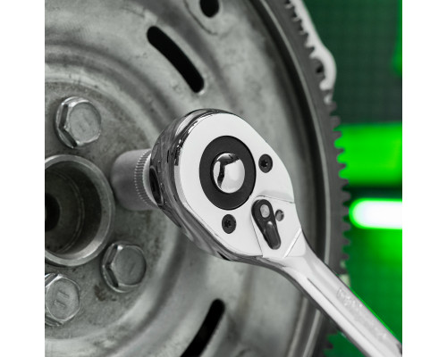 Ключ-трещотка 1/2", 45 зубьев, с быстрым сбросом, CrV, хром Сибртех 14004