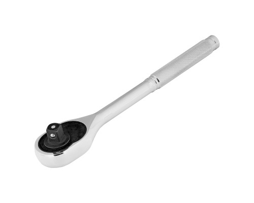 Ключ-трещотка 1/2", 45 зубьев, цельнометаллический, с быстрым сбросом, CrV, хром Сибртех 14019