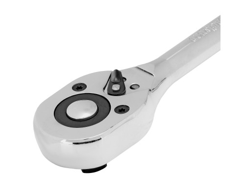 Ключ-трещотка 1/2", 45 зубьев, цельнометаллический, с быстрым сбросом, CrV, хром Сибртех 14019