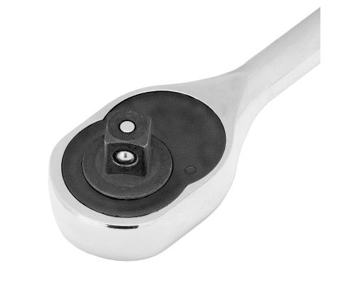 Ключ-трещотка 1/2", 45 зубьев, цельнометаллический, с быстрым сбросом, CrV, хром Сибртех 14019