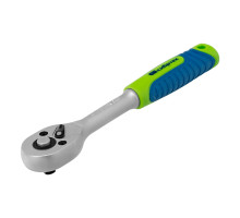 Ключ-трещотка 1/4", 45 зубьев, с быстрым сбросом, матовый хром Сибртех 14021