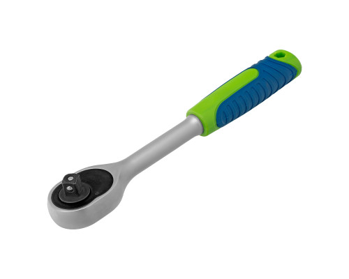 Ключ-трещотка 3/8", 45 зубьев, с быстрым сбросом, матовый хром Сибртех 14022