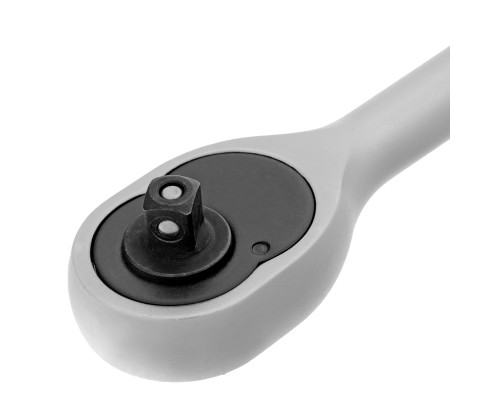 Ключ-трещотка 3/8", 45 зубьев, с быстрым сбросом, матовый хром Сибртех 14022