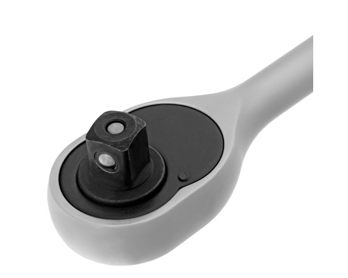 Ключ-трещотка 1/2", 45 зубьев, с быстрым сбросом, матовый хром Сибртех 14023