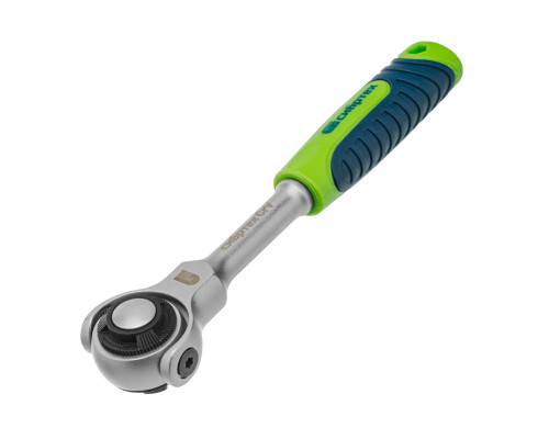 Ключ-трещотка 1/4", 72 зуба, поворотная голова, с быстрым сбросом Сибртех 14035