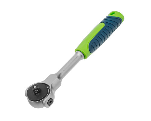 Ключ-трещотка 1/4", 72 зуба, поворотная голова, с быстрым сбросом Сибртех 14035
