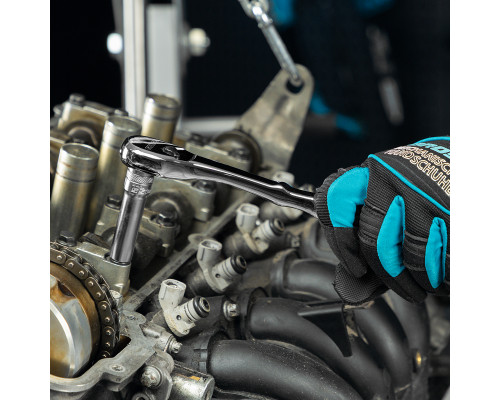 Ключ-трещотка 3/8", CrV, 90 зубьев, усиленный, хром Gross 14054