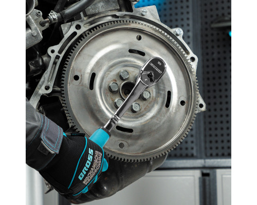 Ключ-трещотка 1/2", CrV, 90 зубьев, усиленный, хром Gross 14055