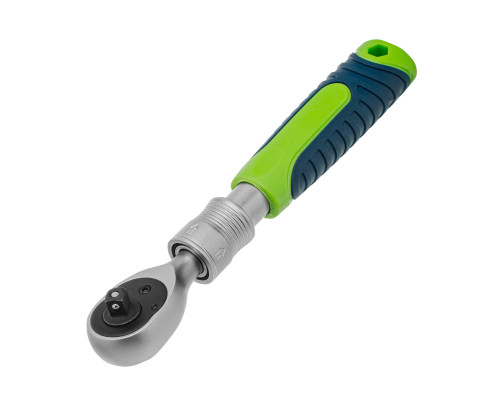 Ключ-трещотка телескопический 1/4", 170-230 мм, 72 зуба, с быстрым сбросом Сибртех 14075