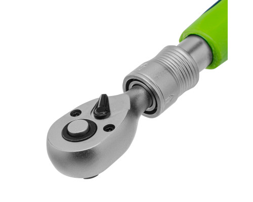 Ключ-трещотка телескопический 1/4", 170-230 мм, 72 зуба, с быстрым сбросом Сибртех 14075