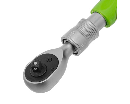 Ключ-трещотка телескопический 1/4", 170-230 мм, 72 зуба, с быстрым сбросом Сибртех 14075