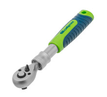 Ключ-трещотка телескопический 3/8", 215-315 мм, 72 зуба, с быстрым сбросом Сибртех 14076