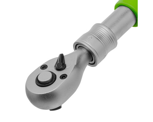 Ключ-трещотка телескопический 3/8", 215-315 мм, 72 зуба, с быстрым сбросом Сибртех 14076