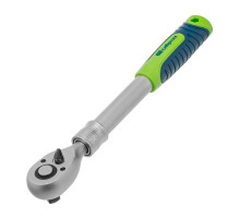 Ключ-трещотка телескопический 1/2", 300-430 мм, 72 зуба, с быстрым сбросом Сибртех 14077