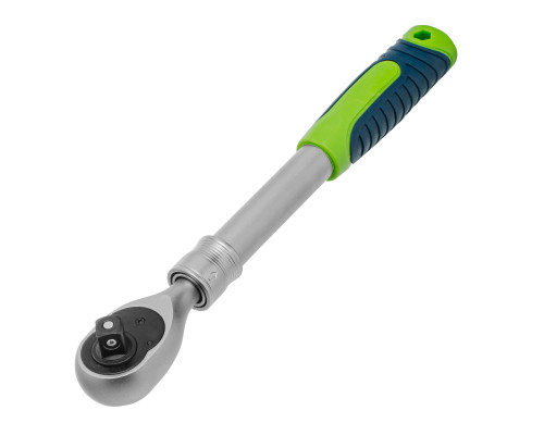 Ключ-трещотка телескопический 1/2", 300-430 мм, 72 зуба, с быстрым сбросом Сибртех 14077