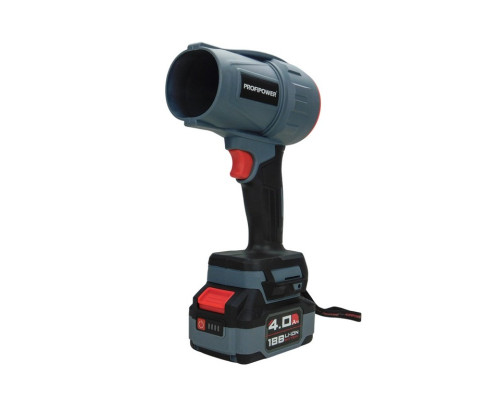 Воздуходувка аккумуляторная PROFIPOWER 18В Tornado COMPACT, 1 АКБ х 4 Ач + З/У E0225