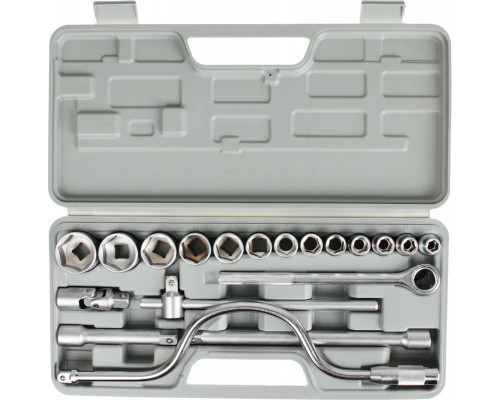 Набор головок ЕРМАК 19 предметов 10-32 мм с карданным шарниром 1/2 736-566