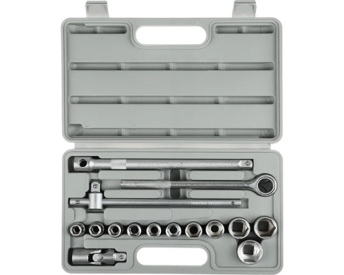 Набор головок ЕРМАК 16 предметов 10-27 мм с карданным шарниром 1/2 736-498