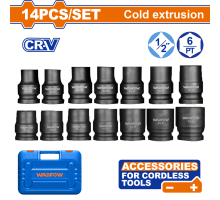 Набор ударных торцевых головок 1/2" 14 шт WADFOW WMS4D01