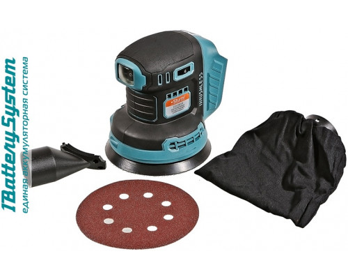 Аккумуляторная эксцентриковая шлифмашина Sturm бесщеточный двигатель, 1BatterySystem COS18125