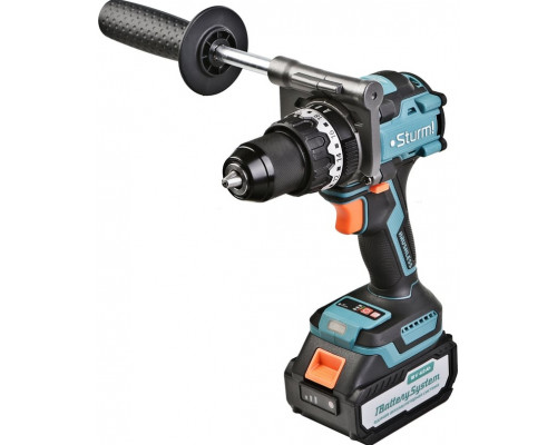Дрель аккумуляторная ударная Sturm б/щ 18В, 1BatterySystem, 130Нм, 1x4.0Ач, кейс CD1655BLI
